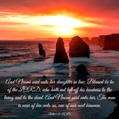 Picture 03 - Ruth 2:20 KJV - And Naomi said unto her daughter in law, Blessed - Bible Verse Picture