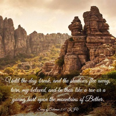 Picture 03 - Song of Solomon 2:17 KJV - Until the day break, and the shadows flee away, - Bible Verse Picture