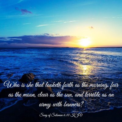 Picture 03 - Song of Solomon 6:10 KJV - Who is she that looketh forth as the morning, - Bible Verse Picture