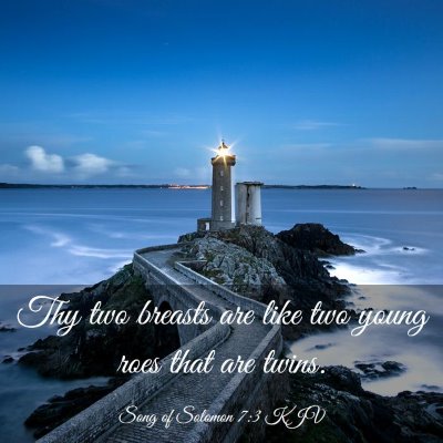 Picture 03 - Song of Solomon 7:3 KJV - Thy two breasts are like two young roes that are - Bible Verse Picture