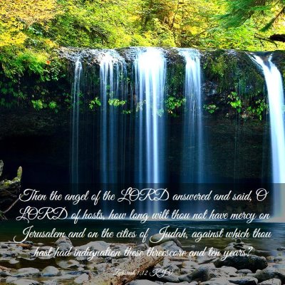 Picture 03 - Zechariah 1:12 KJV - Then the angel of the LORD answered and said, O - Bible Verse Picture