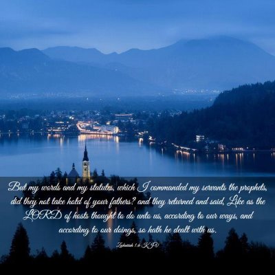 Picture 03 - Zechariah 1:6 KJV - But my words and my statutes, which I commanded - Bible Verse Picture