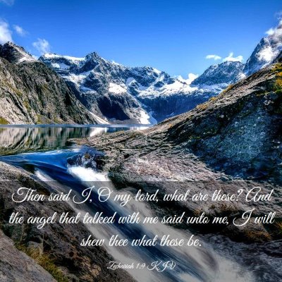 Picture 03 - Zechariah 1:9 KJV - Then said I, O my lord, what are these? And the - Bible Verse Picture