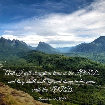 Picture 03 - Zechariah 10:12 KJV - And I will strengthen them in the LORD; and they - Bible Verse Picture