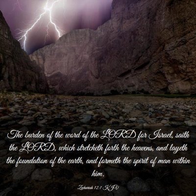 Picture 03 - Zechariah 12:1 KJV - The burden of the word of the LORD for Israel, - Bible Verse Picture