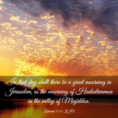 Picture 03 - Zechariah 12:11 KJV - In that day shall there be a great mourning in - Bible Verse Picture