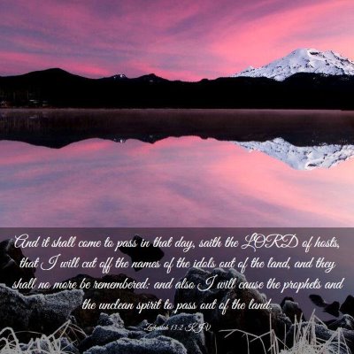 Picture 03 - Zechariah 13:2 KJV - And it shall come to pass in that day, saith the - Bible Verse Picture