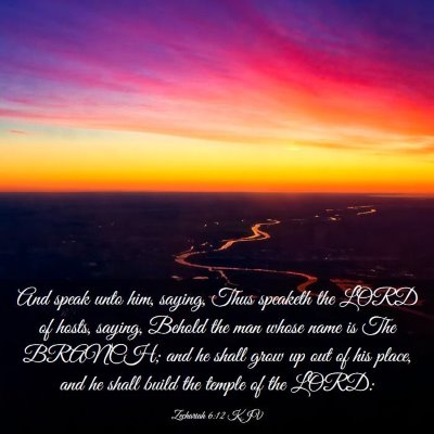 Picture 03 - Zechariah 6:12 KJV - And speak unto him, saying, Thus speaketh the - Bible Verse Picture