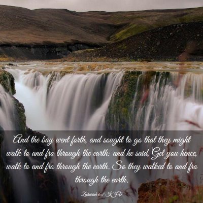Picture 03 - Zechariah 6:7 KJV - And the bay went forth, and sought to go that - Bible Verse Picture