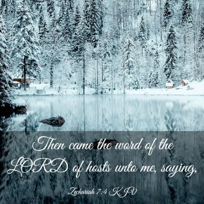 Picture 03 - Zechariah 7:4 KJV - Then came the word of the LORD of hosts unto me, - Bible Verse Picture