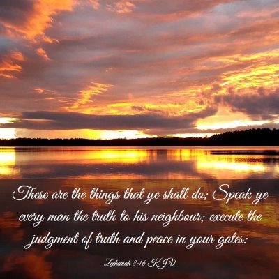 Picture 03 - Zechariah 8:16 KJV - These are the things that ye shall do; Speak ye - Bible Verse Picture