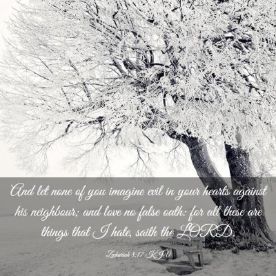 Picture 03 - Zechariah 8:17 KJV - And let none of you imagine evil in your hearts - Bible Verse Picture