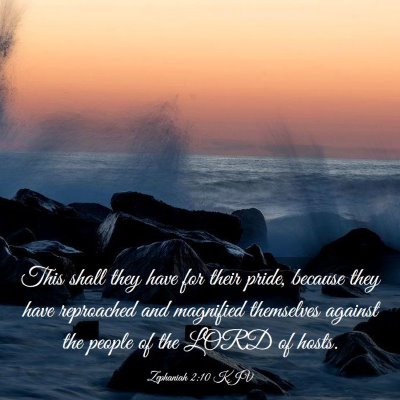 Picture 03 - Zephaniah 2:10 KJV - This shall they have for their pride, because - Bible Verse Picture