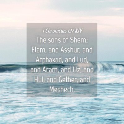 Picture 04 - 1 Chronicles 1:17 KJV - The sons of Shem; Elam, and Asshur, and Arphaxad, - Bible Verse Picture