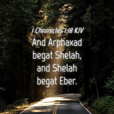 Picture 04 - 1 Chronicles 1:18 KJV - And Arphaxad begat Shelah, and Shelah begat - Bible Verse Picture
