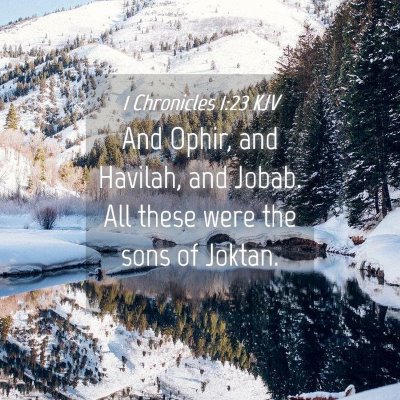 Picture 04 - 1 Chronicles 1:23 KJV - And Ophir, and Havilah, and Jobab. All these were - Bible Verse Picture