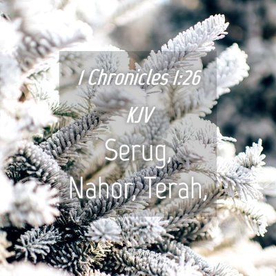 Picture 04 - 1 Chronicles 1:26 KJV - Serug, Nahor, - Bible Verse Picture