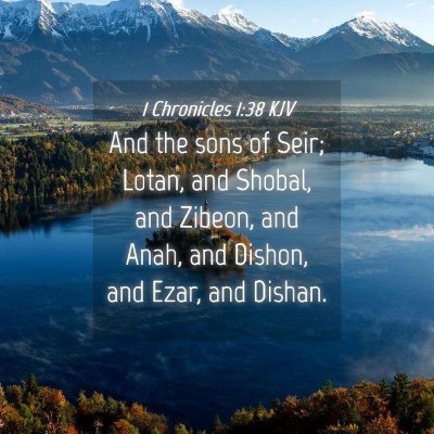 Picture 04 - 1 Chronicles 1:38 KJV - And the sons of Seir; Lotan, and Shobal, and - Bible Verse Picture