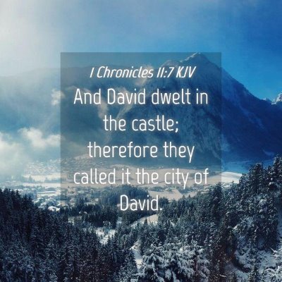 Picture 04 - 1 Chronicles 11:7 KJV - And David dwelt in the castle; therefore they - Bible Verse Picture