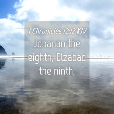 Picture 04 - 1 Chronicles 12:12 KJV - Johanan the eighth, Elzabad the - Bible Verse Picture