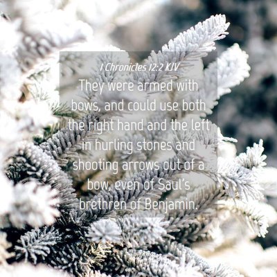 Picture 04 - 1 Chronicles 12:2 KJV - They were armed with bows, and could use both the - Bible Verse Picture