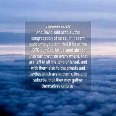 Picture 04 - 1 Chronicles 13:2 KJV - And David said unto all the congregation of - Bible Verse Picture