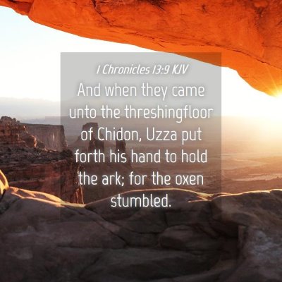 Picture 04 - 1 Chronicles 13:9 KJV - And when they came unto the threshingfloor of - Bible Verse Picture