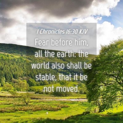 Picture 04 - 1 Chronicles 16:30 KJV - Fear before him, all the earth: the world also - Bible Verse Picture