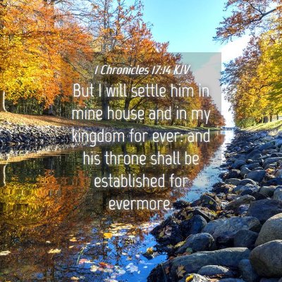 Picture 04 - 1 Chronicles 17:14 KJV - But I will settle him in mine house and in my - Bible Verse Picture