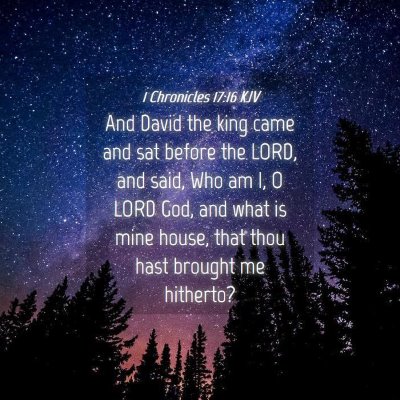 Picture 04 - 1 Chronicles 17:16 KJV - And David the king came and sat before the LORD, - Bible Verse Picture