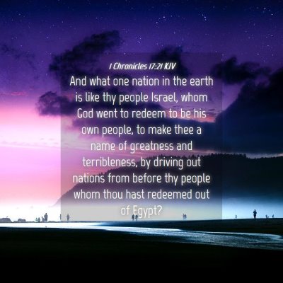 Picture 04 - 1 Chronicles 17:21 KJV - And what one nation in the earth is like thy - Bible Verse Picture