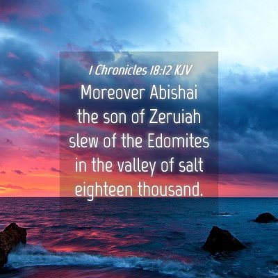 Picture 04 - 1 Chronicles 18:12 KJV - Moreover Abishai the son of Zeruiah slew of the - Bible Verse Picture