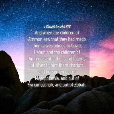Picture 04 - 1 Chronicles 19:6 KJV - And when the children of Ammon saw that they had - Bible Verse Picture