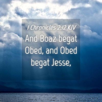 Picture 04 - 1 Chronicles 2:12 KJV - And Boaz begat Obed, and Obed begat - Bible Verse Picture