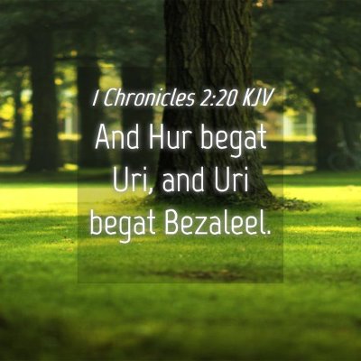 Picture 04 - 1 Chronicles 2:20 KJV - And Hur begat Uri, and Uri begat - Bible Verse Picture