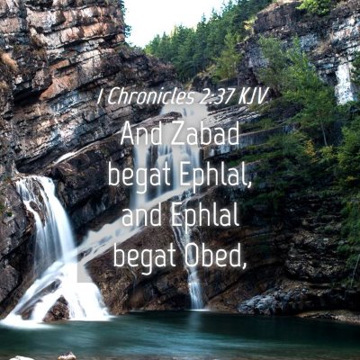 Picture 04 - 1 Chronicles 2:37 KJV - And Zabad begat Ephlal, and Ephlal begat - Bible Verse Picture
