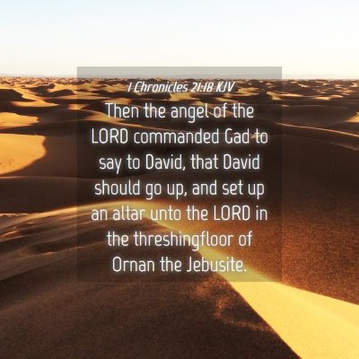Picture 04 - 1 Chronicles 21:18 KJV - Then the angel of the LORD commanded Gad to say - Bible Verse Picture