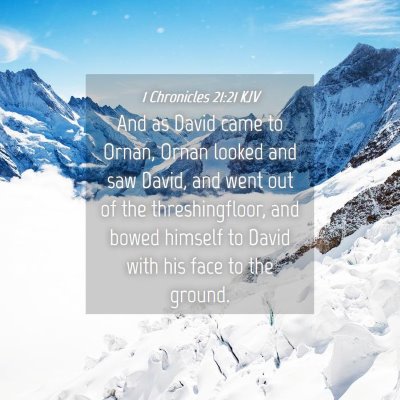 Picture 04 - 1 Chronicles 21:21 KJV - And as David came to Ornan, Ornan looked and saw - Bible Verse Picture