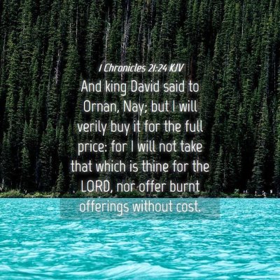 Picture 04 - 1 Chronicles 21:24 KJV - And king David said to Ornan, Nay; but I will - Bible Verse Picture