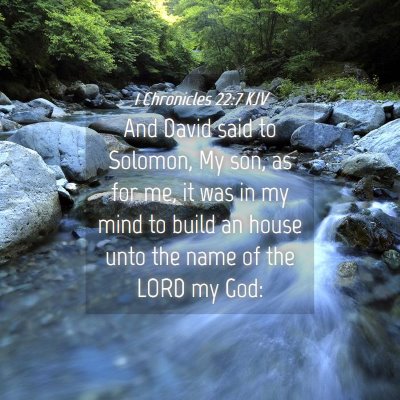 Picture 04 - 1 Chronicles 22:7 KJV - And David said to Solomon, My son, as for me, it - Bible Verse Picture