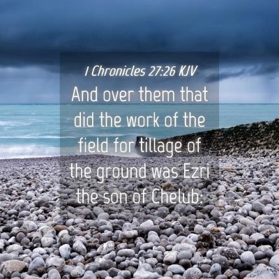 Picture 04 - 1 Chronicles 27:26 KJV - And over them that did the work of the field for - Bible Verse Picture