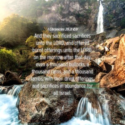 Picture 04 - 1 Chronicles 29:21 KJV - And they sacrificed sacrifices unto the LORD, and - Bible Verse Picture