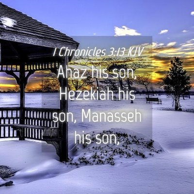 Picture 04 - 1 Chronicles 3:13 KJV - Ahaz his son, Hezekiah his son, Manasseh his - Bible Verse Picture