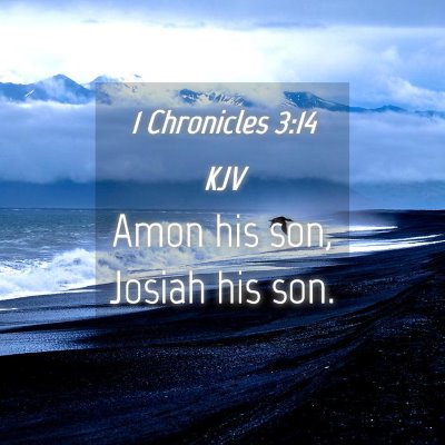 Picture 04 - 1 Chronicles 3:14 KJV - Amon his son, Josiah his - Bible Verse Picture
