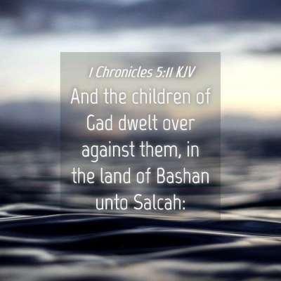 Picture 04 - 1 Chronicles 5:11 KJV - And the children of Gad dwelt over against them, - Bible Verse Picture