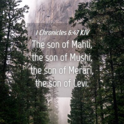 Picture 04 - 1 Chronicles 6:47 KJV - The son of Mahli, the son of Mushi, the son of - Bible Verse Picture