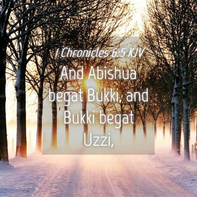 Picture 04 - 1 Chronicles 6:5 KJV - And Abishua begat Bukki, and Bukki begat - Bible Verse Picture