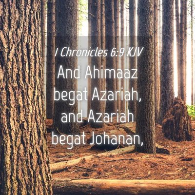 Picture 04 - 1 Chronicles 6:9 KJV - And Ahimaaz begat Azariah, and Azariah begat - Bible Verse Picture