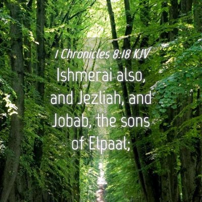 Picture 04 - 1 Chronicles 8:18 KJV - Ishmerai also, and Jezliah, and Jobab, the sons - Bible Verse Picture