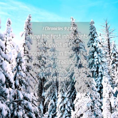 Picture 04 - 1 Chronicles 9:2 KJV - Now the first inhabitants that dwelt in their - Bible Verse Picture